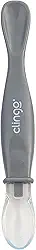 Colher Silicone Ponta Dupla Colors Cinza, Clingo, Cinza