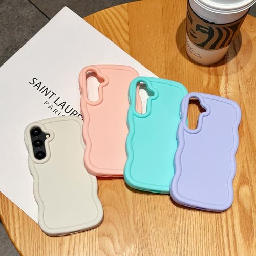 WOGROO Slim Fit Case for Samsung Galaxy S23, Wave Frame, Cute Soft TPU Thin Protective Phone Cover for Women, Light Pink - image 6