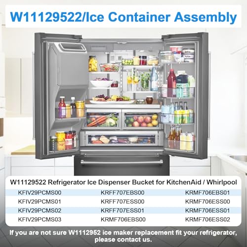 Seau à glace W11129522 amélioré pour une distribution fluide
