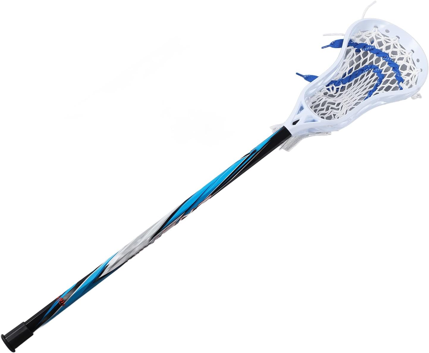 Pissente Complete Lacrosse Stick and Ball Set, Aluminum Alloy Youth Lacrosse Stick with Deep Pocket for Kids, 24in Length
