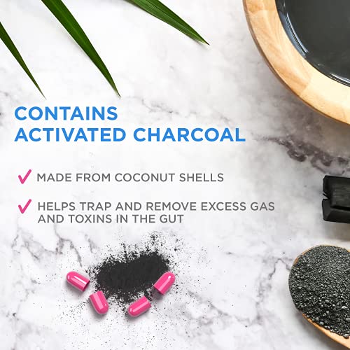 Charcocaps Fast Acting Gas Relief for Bloating & Flatulence, Drug Free Detoxifying Activated Charcoal Formula, 100 Capsules, 30 Day Supply, Pink - Image 5