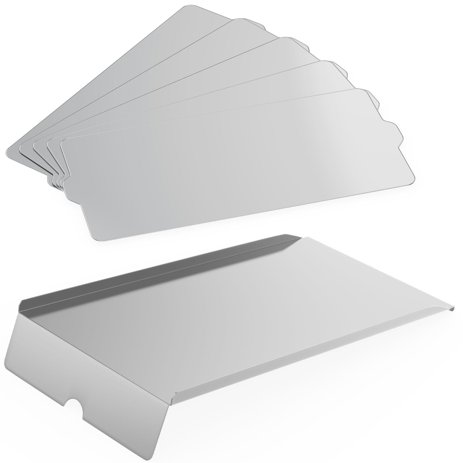 BAC006 Drip Pan Heat Baffle & BAC410 Drip Tray Liner for Traeger Pro 34 and Tex Elite Pellet Smoker Grills, Heat Pan with 5-Pack Disposable Linders for Traeger Pro 34