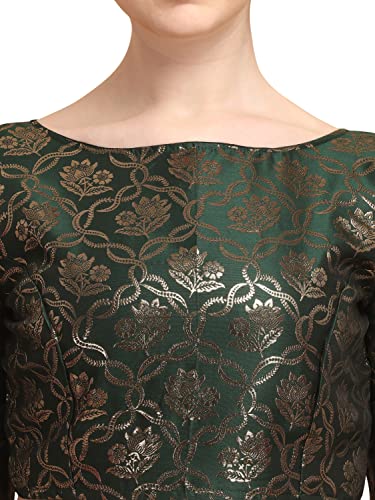 Image of OOMPH! Women's Art Silk Floral Half Sleeve Fitted Blouse