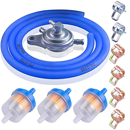 ORAEVY Gas Fuel Filter Hose Tube Line +Vacuum Fuel Pump Petcock for GY6 50cc 150cc 139QMB 157QMJ Roketa SUNL Taotao Chinese Scooter ATV Motorcycle Parts