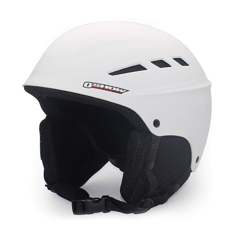 Mangen Ski Helmet Snowboard Helmet Skiing Snow Sports Helmet Outdoor Skiing Helmet (White, L (59CM-60CM))