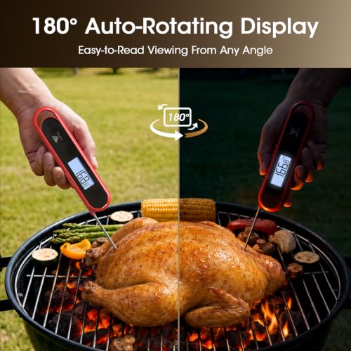 DOQAUS 0.5 Sec Instant Read Meat Thermometer Digital for Cooking, Red - Image 3