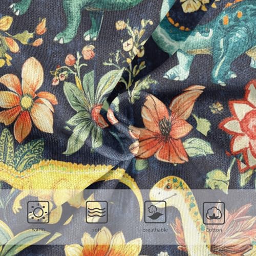 Wusikd Colorful Dinosaurs Girls' Underwear Cotton Flowers Girls Briefs Soft Toddler Underwear 2T3