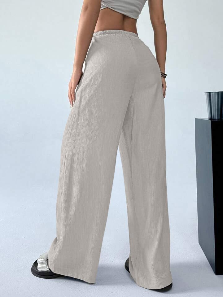 Image of GRECIILOOKS High Waist Trousers for Women - Flared Korean Style Formal Pants | Elegant Workwear for Office, College & Events (Available in Plus Size)