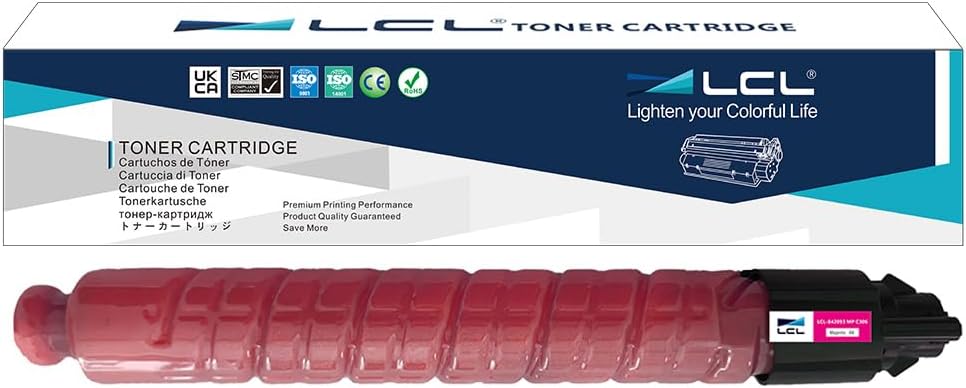 LCL Compatible Toner Cartridge Replacement for Ricoh 842091 MP C306 C307 C406 C407 High Yield MP C306 C307 C406 C407 (1-Pack Black)
