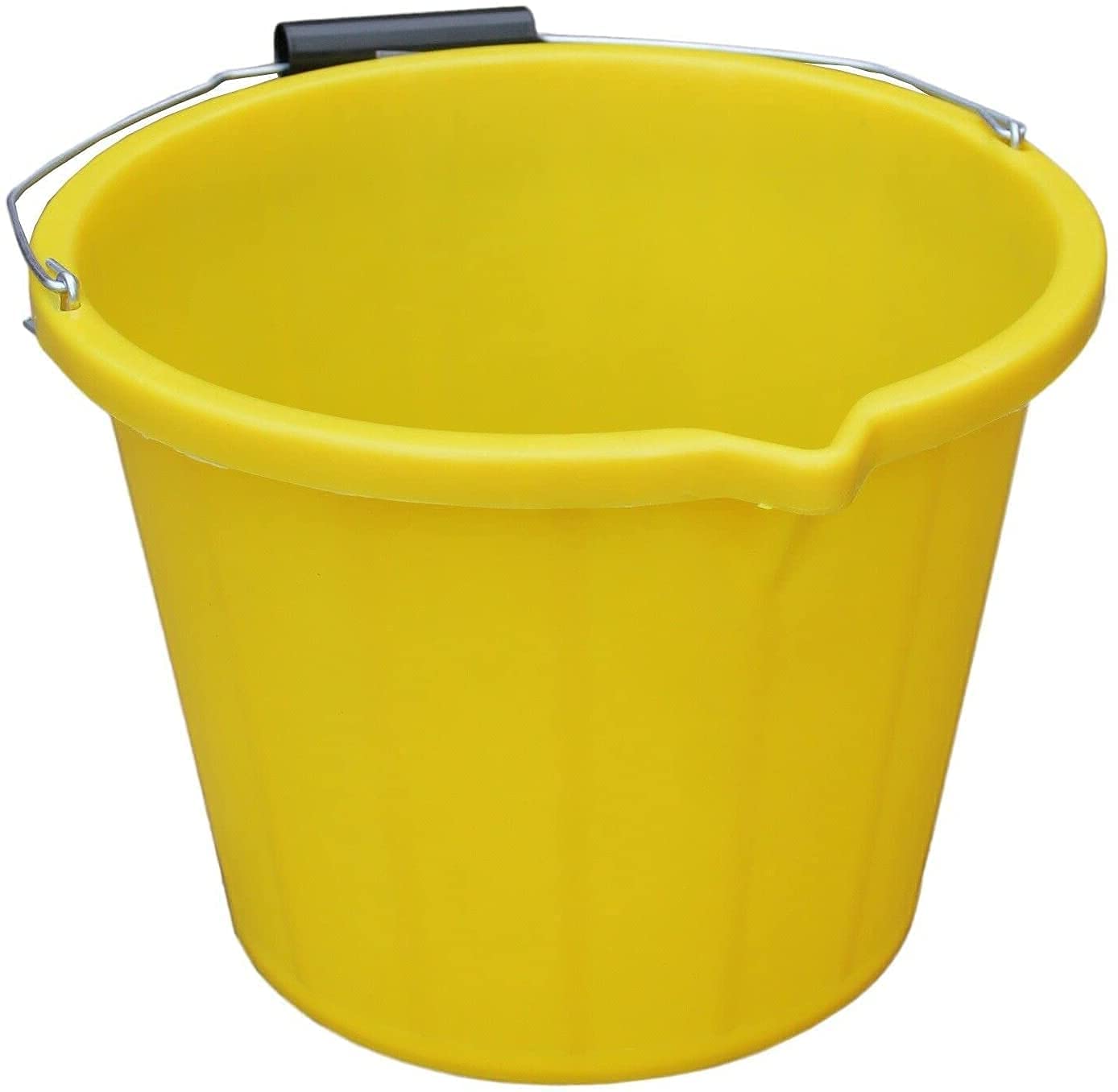 Strong Plastic Multi-Purpose Builder Bucket For Home Garden Construction (3-Gallon / 14L Bucket) (Yellow)