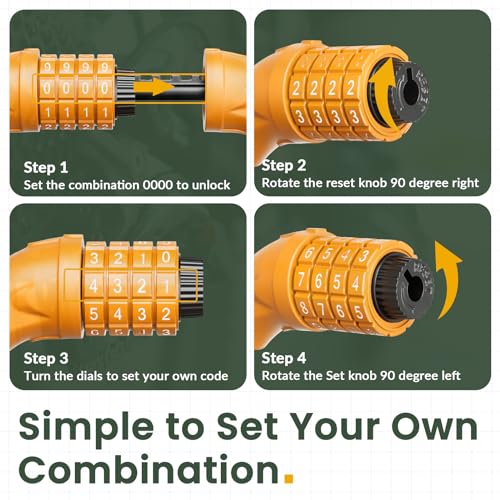 Image of Titanker Bike Lock, Bicycle Lock 4 Feet Cable Lock 1 /2 Inch Resettable Bike Lock Combination with Mounting Bracket, Bike Accessories for Bicycle, Electric Scooter, Motorcycle