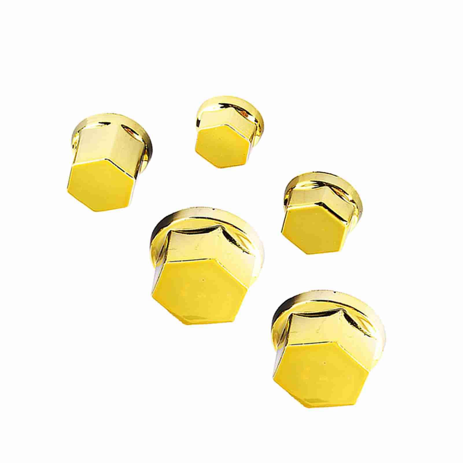 Fydun Gold Bolts Toppers Caps, Motorcycle Screw Caps,30Pcs Motorcycle Screw Cover Motorcycle Motorbike Hex Socket Screw Nut Bolt Cap Cover Decoration (Gold)