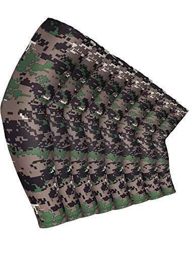 Mudder 8 Pairs Unisex UV Protection Arm Cooling Sleeves Ice Silk Arm Cover (Camouflage, Ice Silk)2