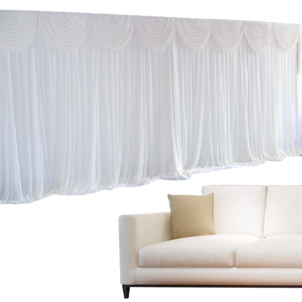 Rideau séparateur de pièce occultant 300x300 cm blanc thermique grande fenêtre