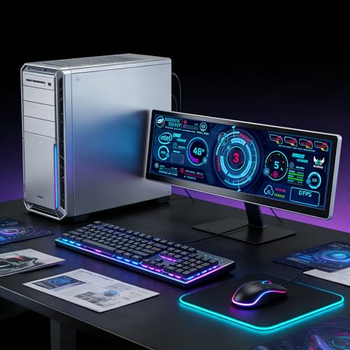 Image of 14.5Incn 2.5K Touchscrcen BarMontor,2550x720 IPS Portable CD Scrcen wth 10-Point Touch, 60 Rerteshn Rate.350nt Brightiness, USB C Drver Beard Yx25kK Tor DY Game PC