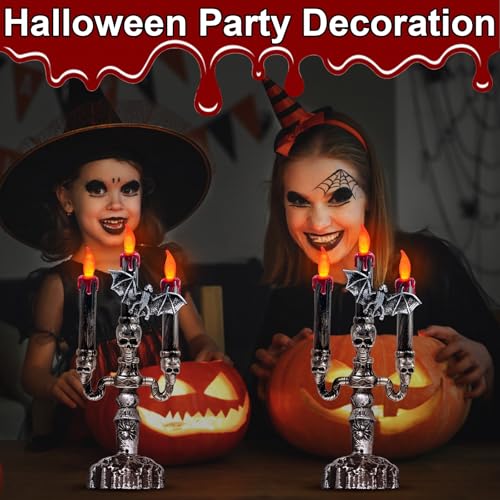 Image of 2 Pack Halloween Decorations Halloween Candles Flameless LED Lights