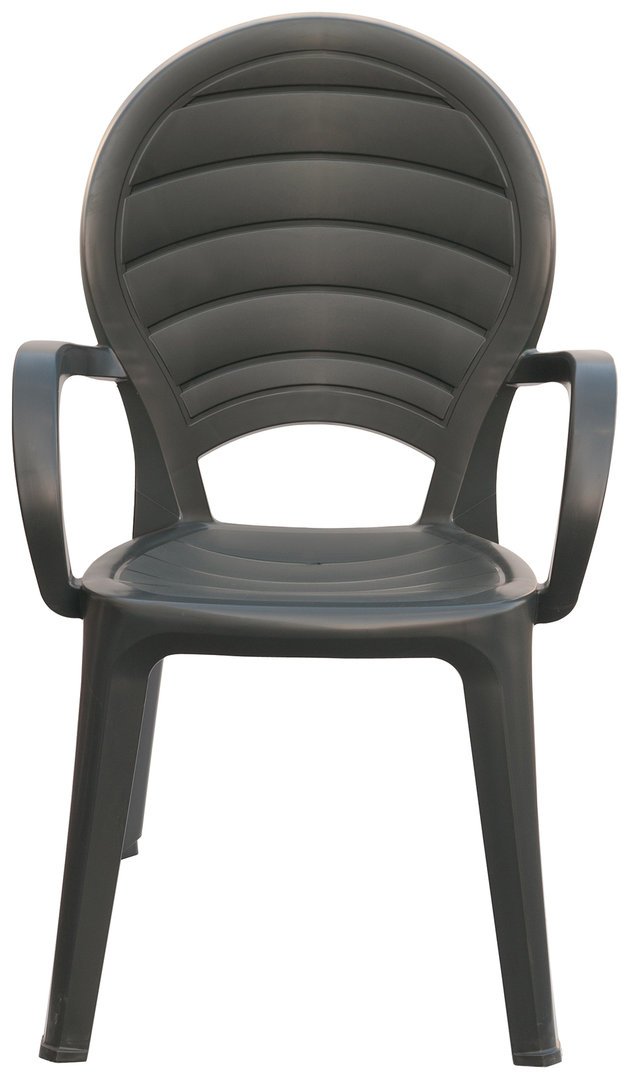 Grandsoleil Green Boheme Paloma Greenpol Stackable Armchair, 55 X 56 X 88 Cm Anthracite, Polymeric, Grey