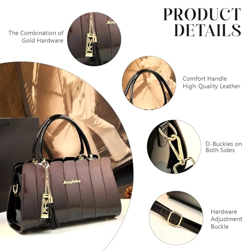 Image of SYGA Elegant Color Contrast Tote Bag - Horizontal Square Medium-Soft Handbag with Design for Everyday Use