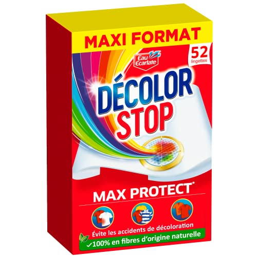 Decolor Stop Max Protect x52 Lingettes – Lingettes Anti-Décoloration – Permet de mélanger les couleurs