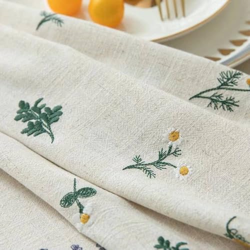 Nappe coton chanvre lavable pour protéger et embellir la table de salle à manger - 4