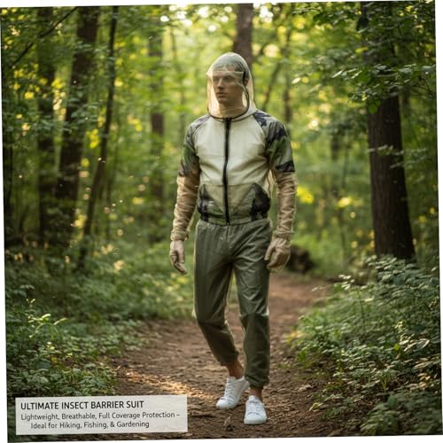 Mosquito Suit Set de 4 Piezas - Ropa Transpirable con Malla para Mosquitos con Puños Ajustables para Pesca, Camping y Senderismo miniatura 4