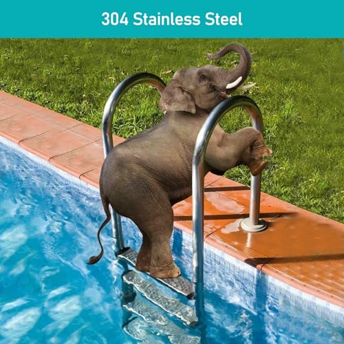 Escalera para piscina con 2 niveles de acero inoxidable miniatura 4