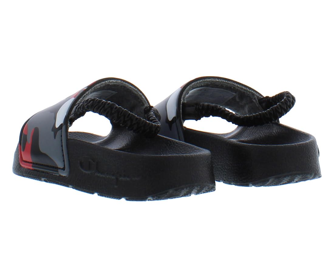 Champion Ipo Camo Slide Infant/Toddler Shoes Size 4, Color: Black/Multicolored