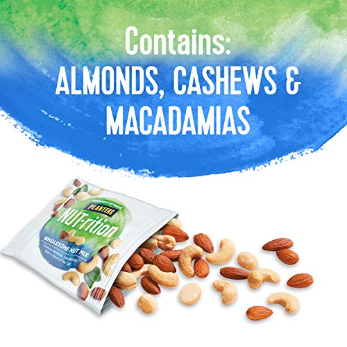 Planters Nut-Rition Wholesome Nut Mix, 7.5 Oz Box (Contains 7 Individual Pouches) - Cashews, Almonds And Macadamias Snack Mix - No Artificial Flavors, No Artificial Colors, No Preservatives - Kosher #TOP2