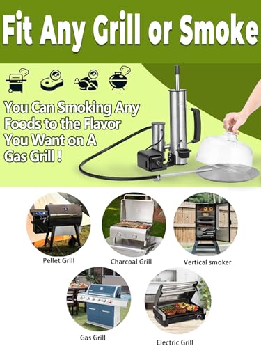 Advanced Smoke Tube for Pellet Smoker, Latest Upgrade Cold Smoker Generator for Gas Grilling, Portable Cordless Electric, Hot or Cold Smoking: Fit Any Grill or Smoke, Perfect Gifts for Men, Fathers