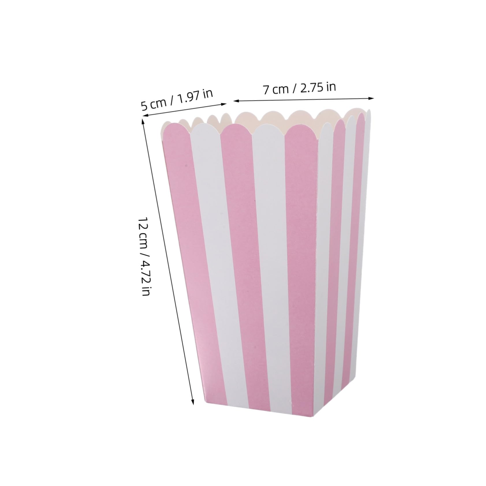 100 Piezas Cajas Pequeñas para de Papel con Diseño Rayas Resistentes al Aceite Contenedores para y Snacks para Fiestas Noches de Cine y Celebraciones de Cumpleaños