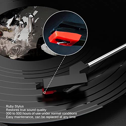 Phonographe à Platine Vinyle 5.0, Haut-Parleur intégré Tourne-Disque Vinyle Vintage Son Stéréo Agréable avec Cache Anti-poussière pour Le Bureau (Prise UE) - Les Beatles, Paul McCartney, John Lennon, RIngo Starr, George Harrison Phonographe à Platine Vinyle 5.0, Haut-Parleur intégré Tourne-Disque Vinyle Vintage Son Stéréo Agréable avec Cache Anti-poussière pour Le Bureau (Prise UE) – Image 5