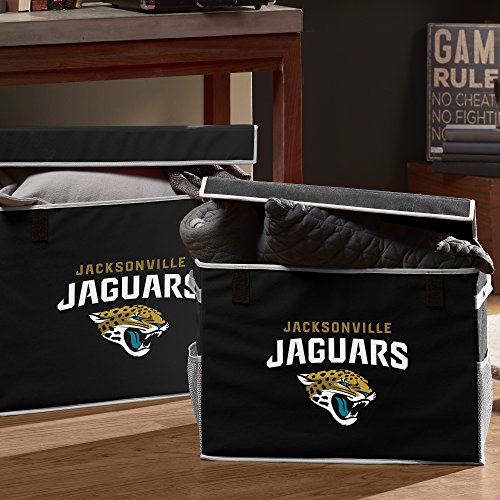 Franklin Sports NFL Jacksonville Jaguars Folding Storage Footlocker Bins - Official NFL Team Storage Organizers - Collapsible Containers - Small