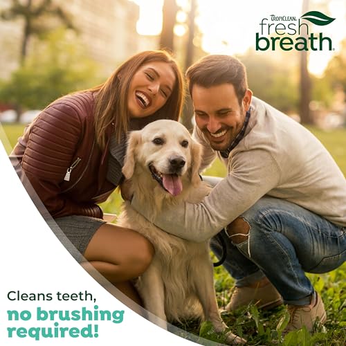 Tropiclean FBPBGLKT2Z No Brushing Gel Peanut Butter Flavor | Dog Toothpaste And Toothbrush | Dog Breath Spray thumb #6