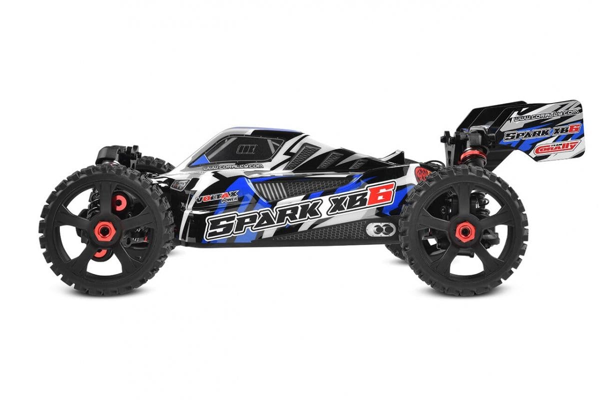Corally RC Auto Spark XB-6 RTR niebieski 4WD 1:8 Buggy 6S bezszczotkowy Power - bez baterii, bez ładowarki