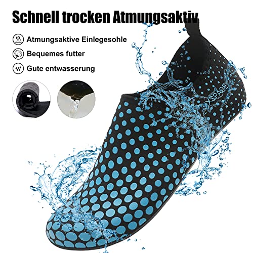 LUEDKA Unisex Badeschuhe Wasserschuhe Schnell Trocknend Schwimmschuhe Strandschuhe rutschfest Aquaschuhe Leicht Surfschuhe Gr.34-48 - Image 6