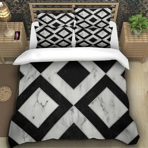 Parure de lit 3D géométrique 140x200 microfibre pour lit simple enfant - 5