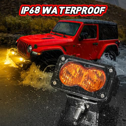 Image of LED Pods Amber 3 Inch Off Road Driving Fog Pod Light Bar