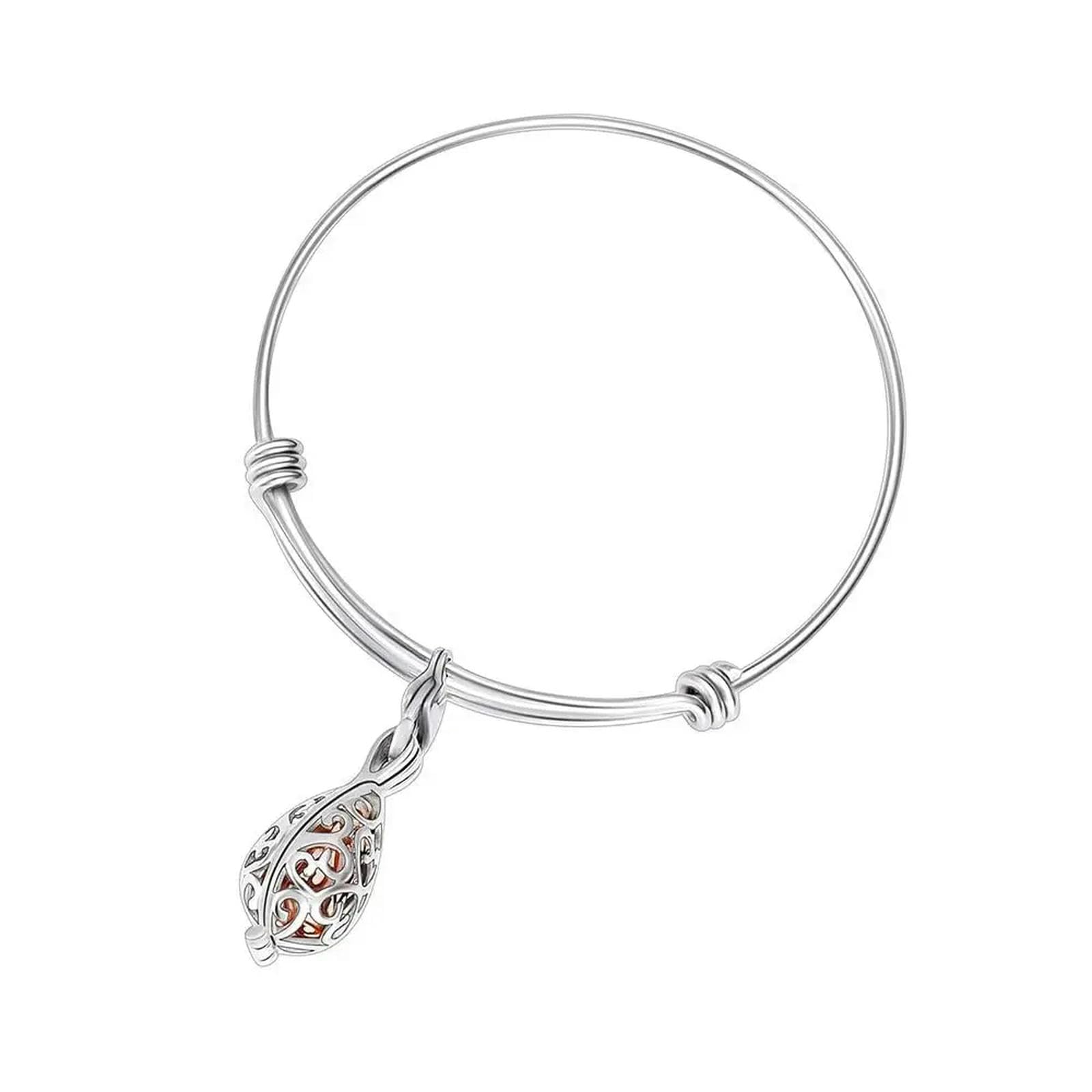 Bracelet de crémation pour femme acier inoxydable or rose