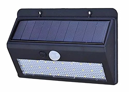 Luminária Solar Sensor Movimento 30 Leds Luz Noturna