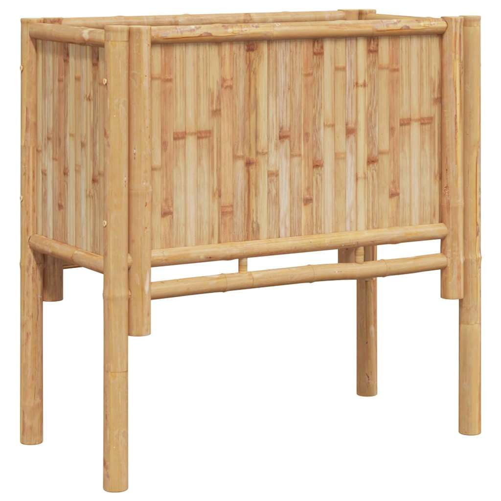 Podwyższona grządka brązowa 70 x 35 x 70 cm bambus