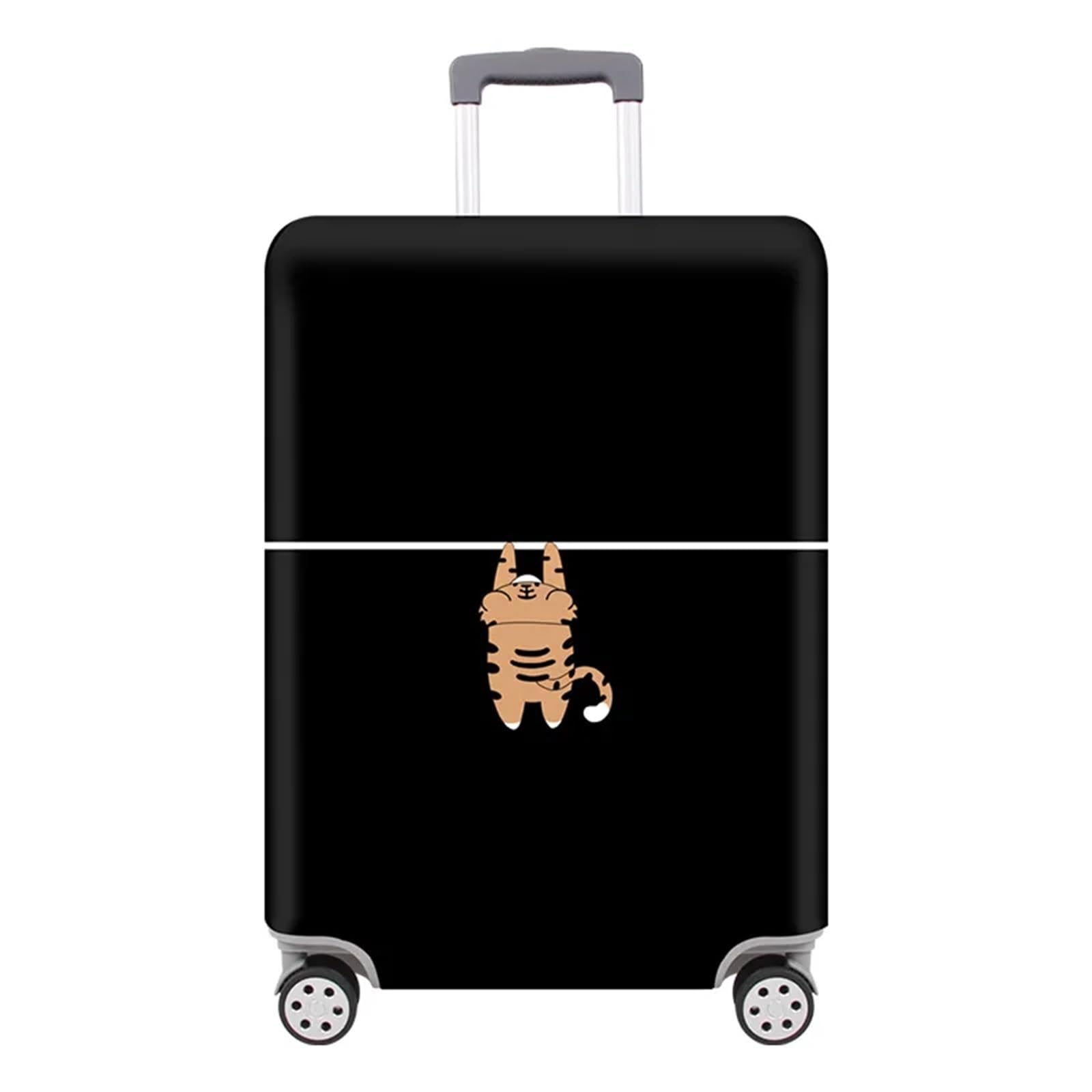 2 pezzi di spessore elastico cartone animato copertura protettiva for bagagli borsa con cerniera for valigia coperture Per Viaggi(Small tiger,S 18-20 inch)