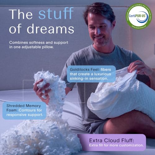 Best Mattress for Side and Stomach Sleepers with Back Pain (2026 Guide) 22 DreamyBlue Signature Adjustable Shredded Memory Foam Pillow Queen