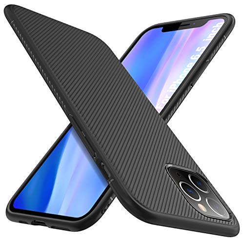 iBetter per iPhone 11 PRO Max Cover, Thin Fit Gomma Morbida Protettiva Cover, Protezione Durevole,per la iPhone 11 PRO Max 6.5'' Smartphone.(Nero)