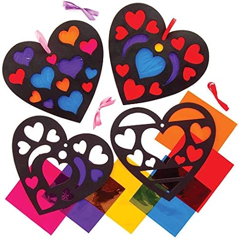 Baker Ross Heart Stained Glass Kits Cover
