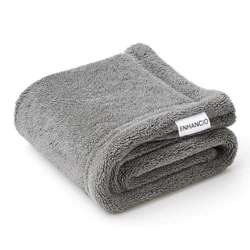 Image of 1500 GSM Microfiber Drying Towel 60x40 cm | Twisted Loop Ultra Plush Edgeless Cloth | Super Absorbent Lint Free Scratch Free for Car Bike Kitchen Home Cleaning | Auto Detailing | Grey