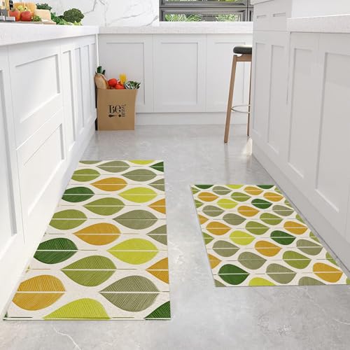 Alfombras de pasillo y cocina juego de 2 alfombras lavables 5