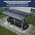 Xilingol 10x15 FT Metal Carport, Heavy Duty Carport Canopy with Galvanized Steel Frame and Roof, Outdoor Storage Shed, Car Tent Garage Shelter for Pickup, Truck, Boat and Tractor, Grey
