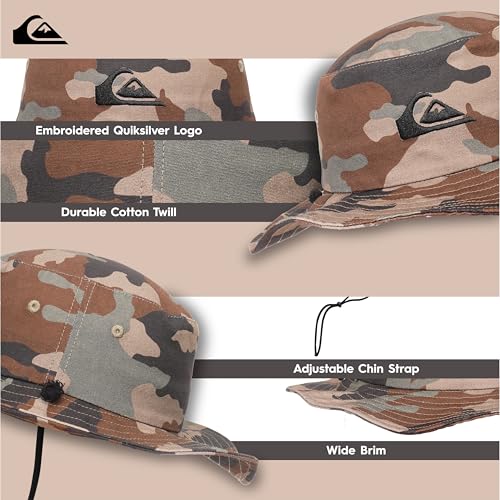 Image of Quiksilver Boys' Quiksilver Kid's Bushmaster Sun Protection Floppy Visor Bucket Hat