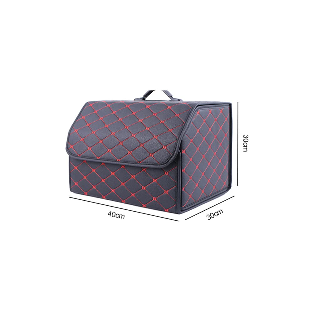 Coche Bolsas para Maletero del Organizadores De Baúles para Seat Alhambra Arosa Exeo Toledo Altea Cordoba Plegable Bolsas para Maletero del Coche Accesorios para Coche, Black Beige L