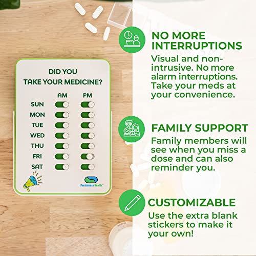 Persistence Health Medication Tracker & Pill Reminder | Visual Reminder Alarm | 7 Day AM PM | Take and Slide | No More Second-guessing or Double-dosing | Perfect for The Elderly (Two Column English) 6 Persistence Health Medication Tracker & Pill Reminder | Visual Reminder Alarm | 7 Day AM PM | Take and Slide | No More Second-guessing or Double-dosing | Perfect for The Elderly (Two Column English) - Image 7